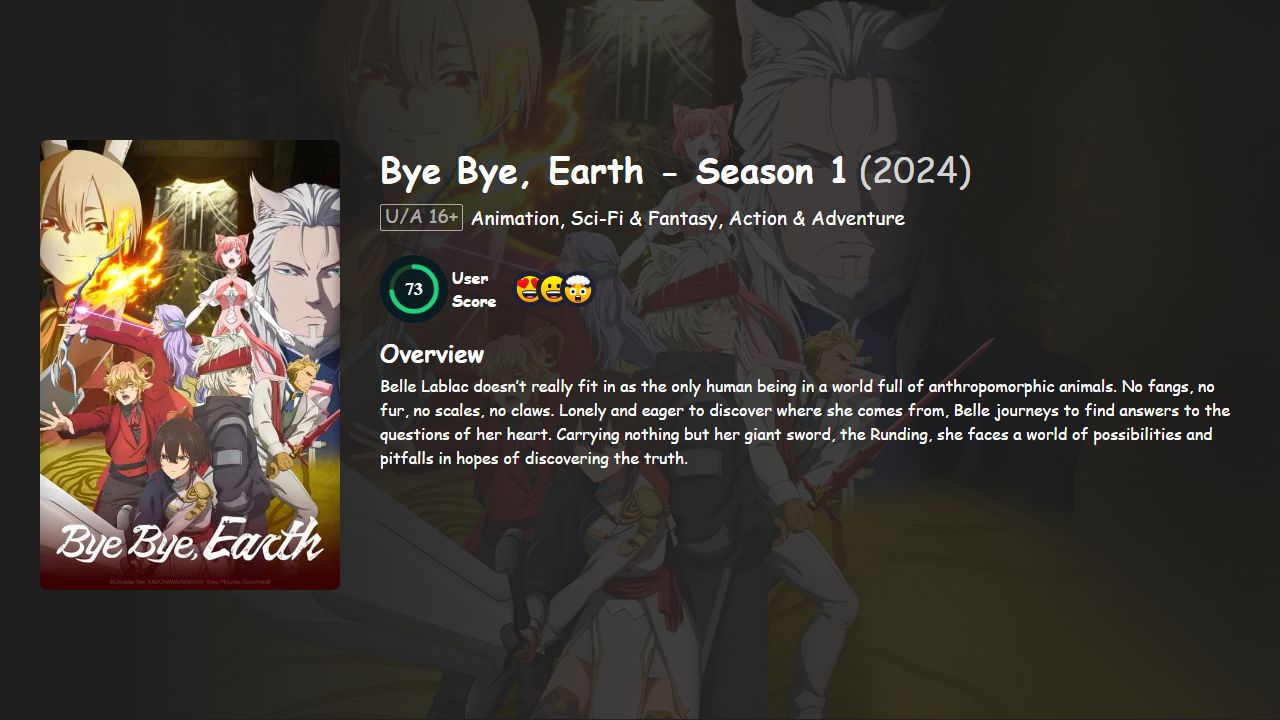 Bye Bye, Earth Season 1 Hindi-Telugu-Tamil-English-Japanese Dubbed