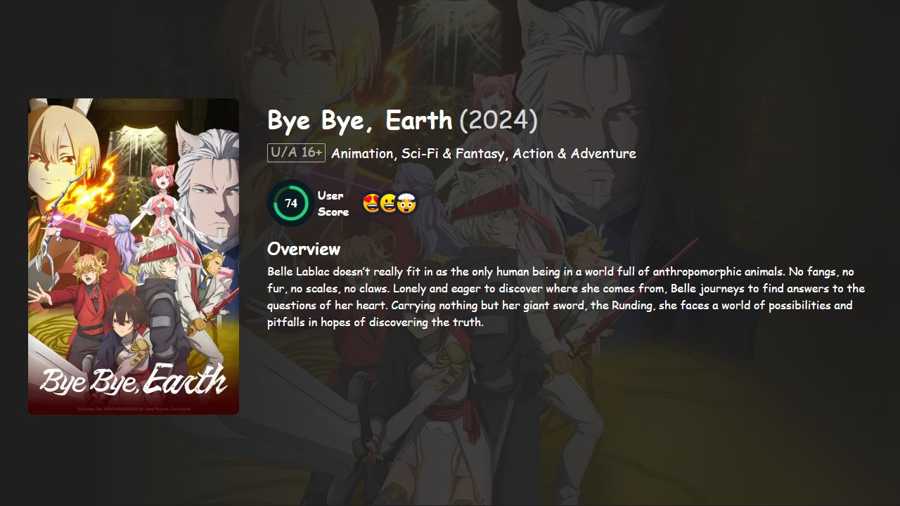 Bye Bye, Earth Season 2 Hindi-Telugu-Tamil-English-Japanese Dubbed