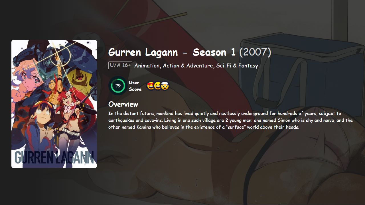 Gurren Lagann Season 1 English-Japanese Dubbed