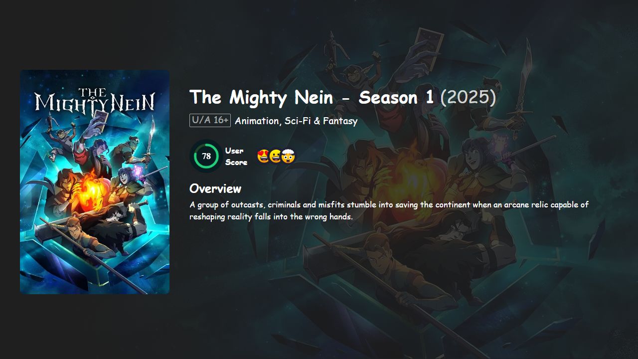 The Mighty Nein Season 1 Hindi-English Dubbed