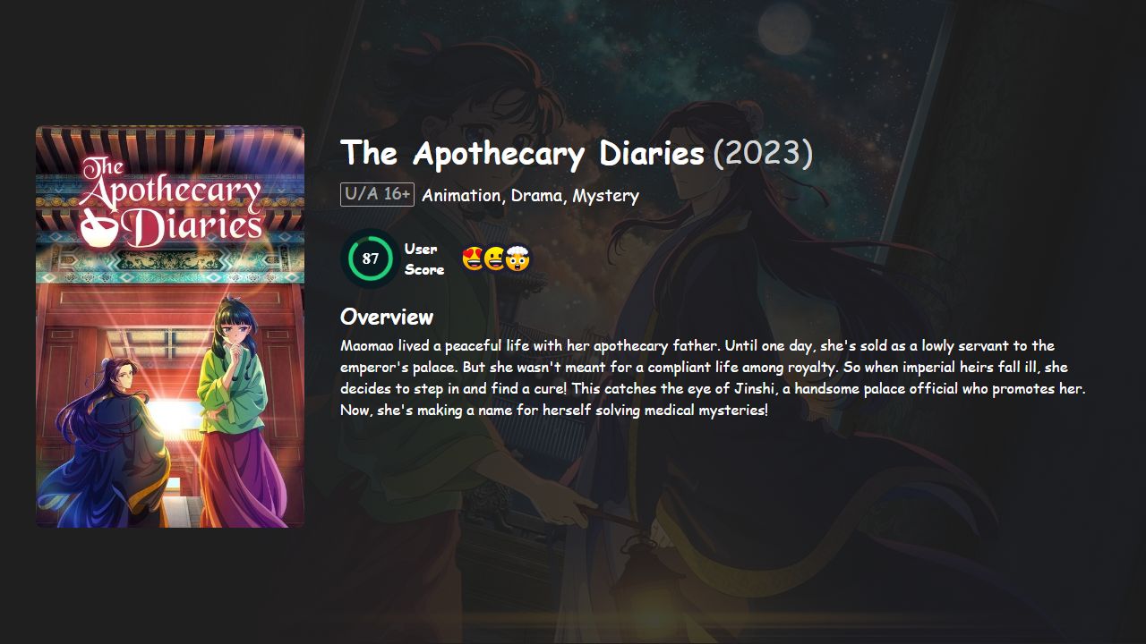 The Apothecary Diaries Season 2 Hindi-Telugu-Tamil-English-Japanese Dubbed