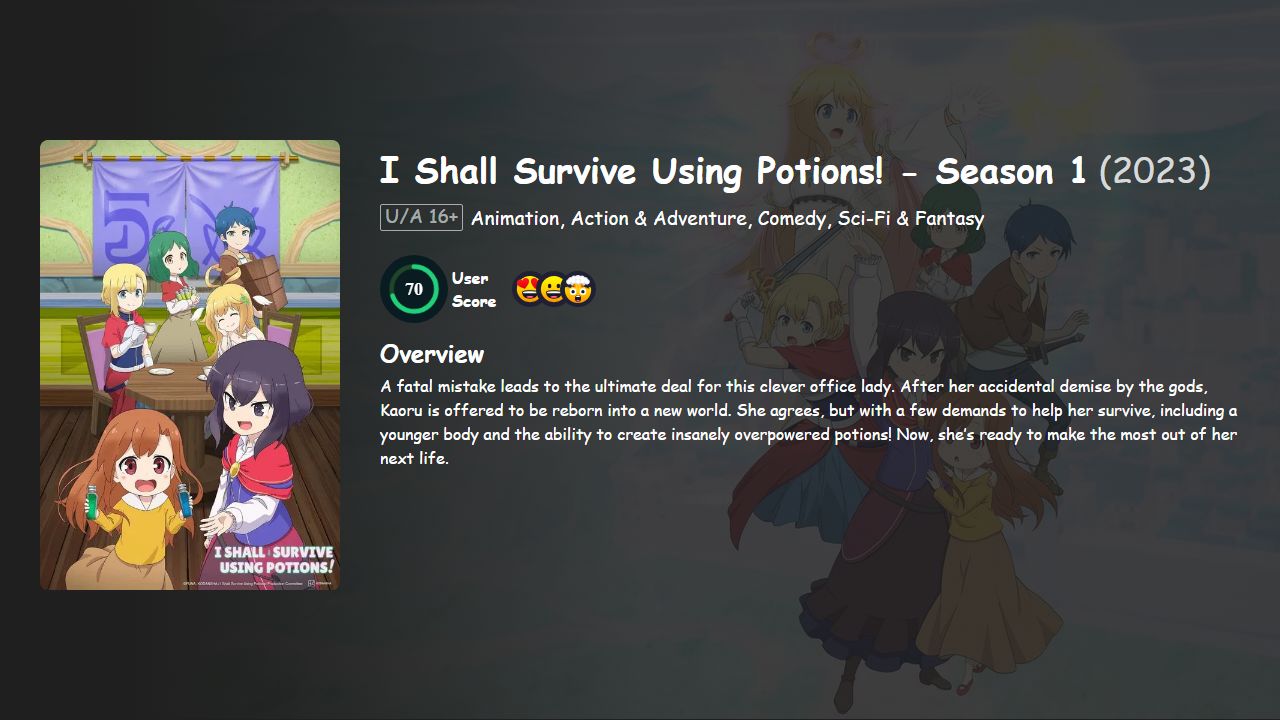 I Shall Survive Using Potions! Season 1 Hindi-English-Japanese Dubbed