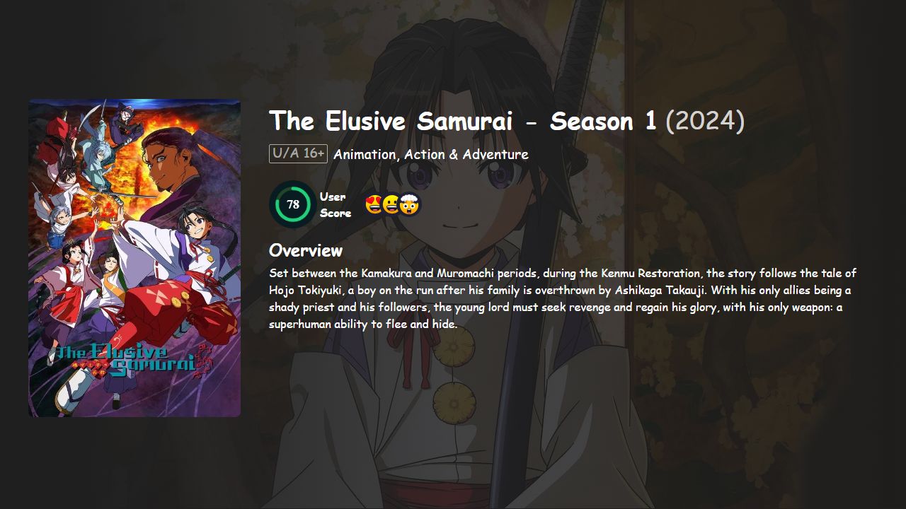 The Elusive Samurai Season 1 Hindi-Japanese Dubbed