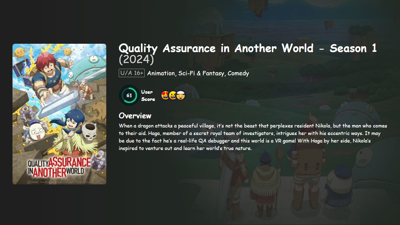 Quality Assurance in Another World Season 1 Hindi-Telugu-Tamil-English-Japanese Dubbed