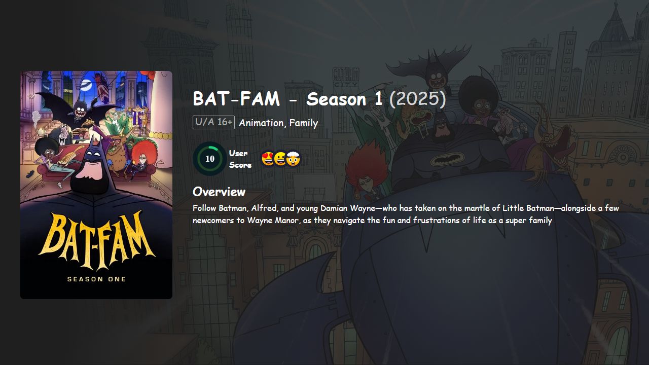 BAT-FAM Season 1 Hindi-English Dubbed