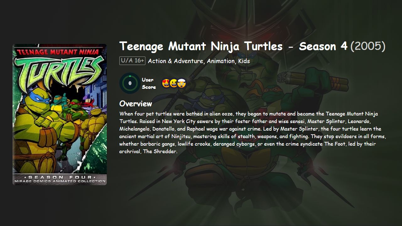 Teenage Mutant Ninja Turtles Season 4 Hindi-English Dubbed