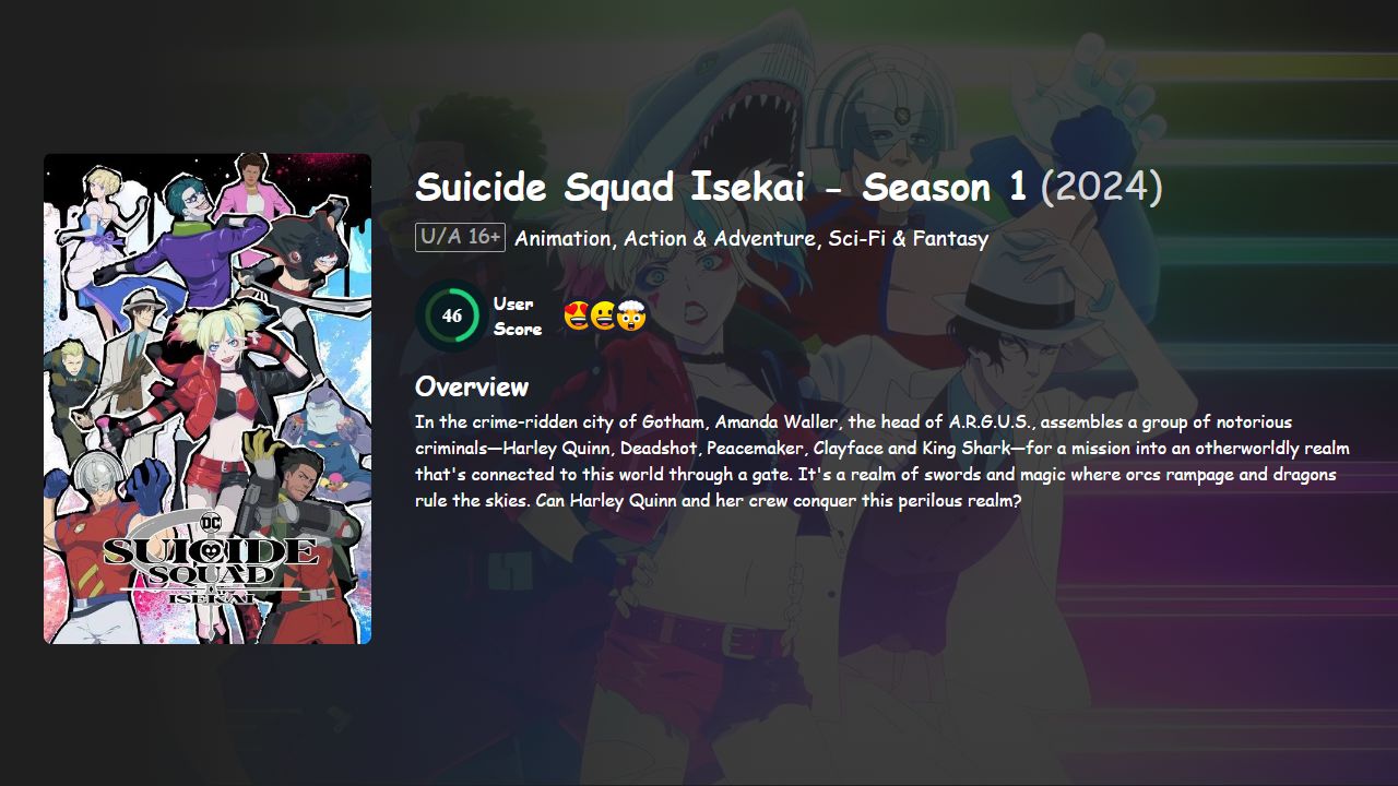 Suicide Squad ISEKAI Season 1 Hindi-English-Japanese Dubbed