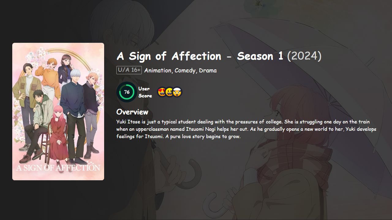 A Sign of Affection Season 1 Hindi-English-Japanese Dubbed