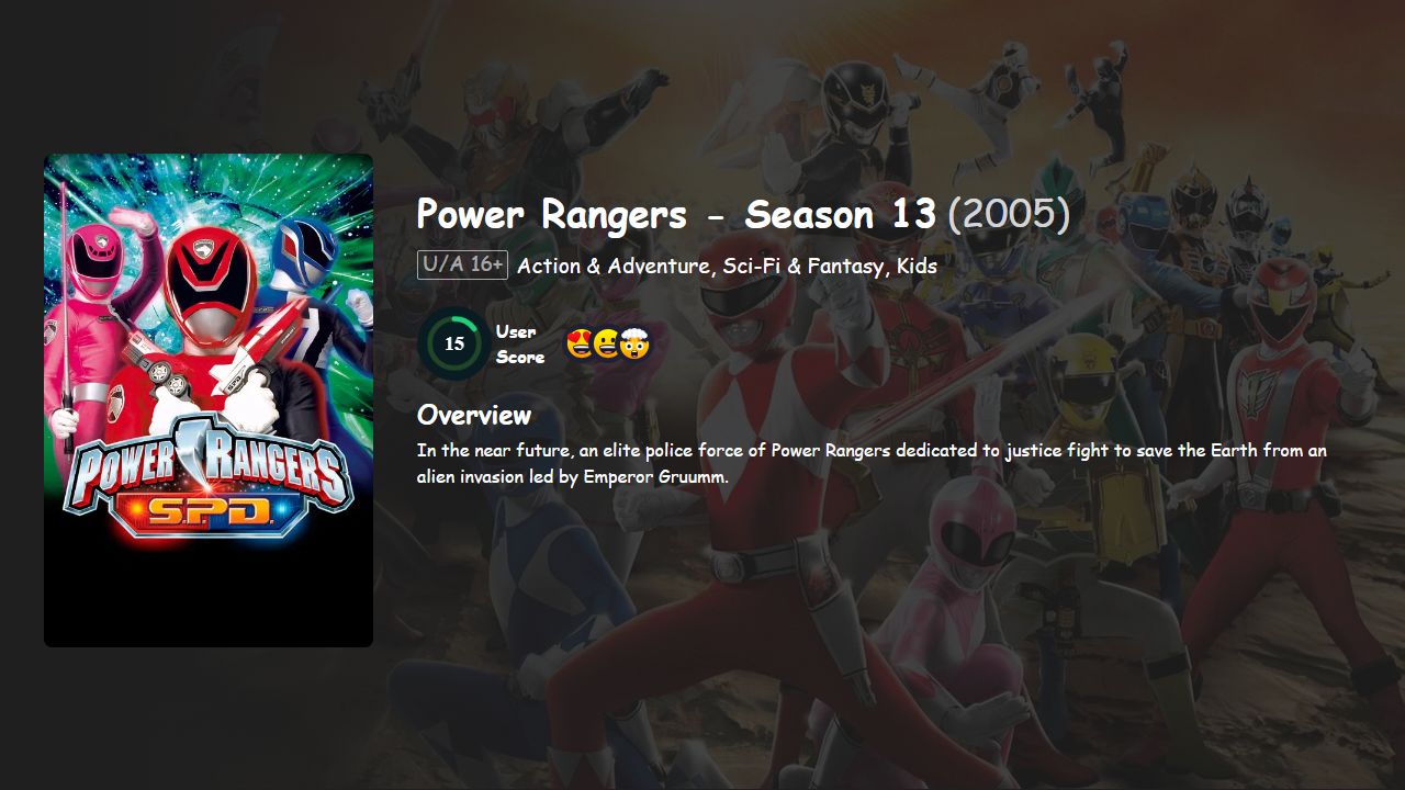 Power Rangers Season 13 Hindi Dubbed