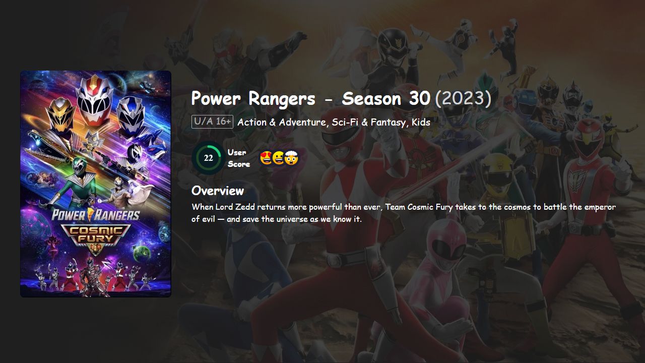 Power Rangers Season 30 Hindi-English Dubbed