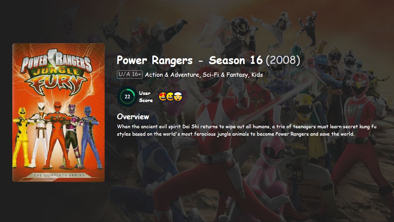 Power Rangers Season 16 Hindi-English Dubbed