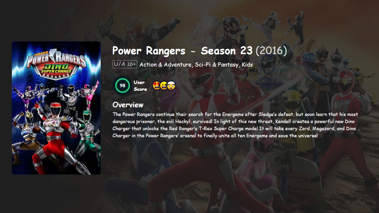 Power Rangers Season 23 Hindi-English Dubbed