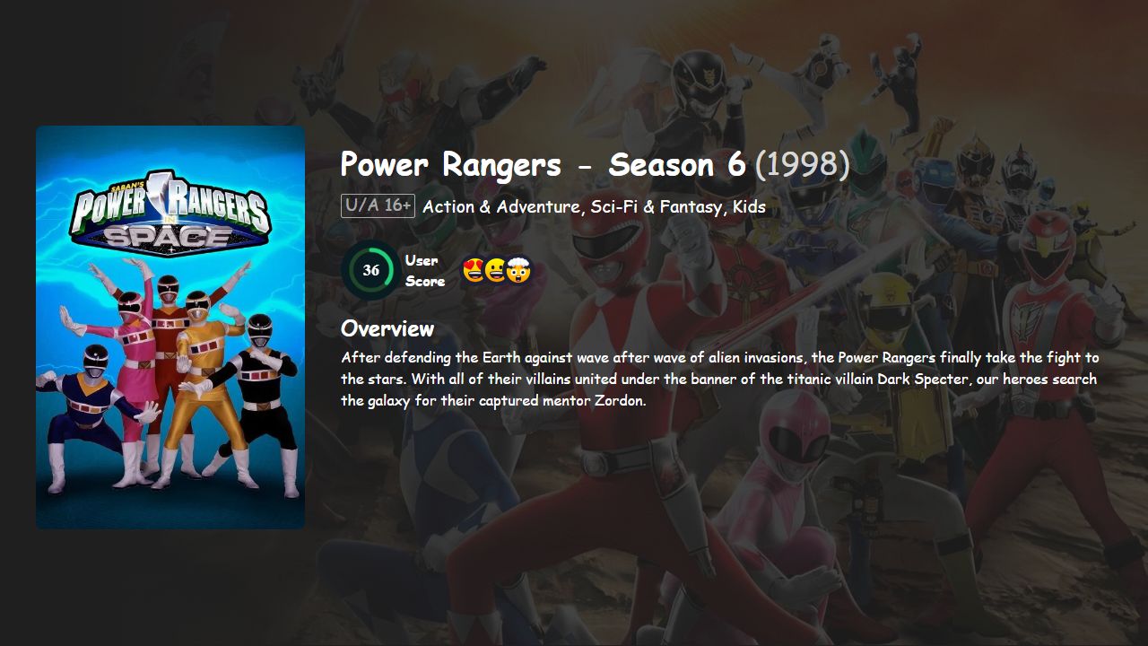 Power Rangers Season 6 Hindi-English Dubbed