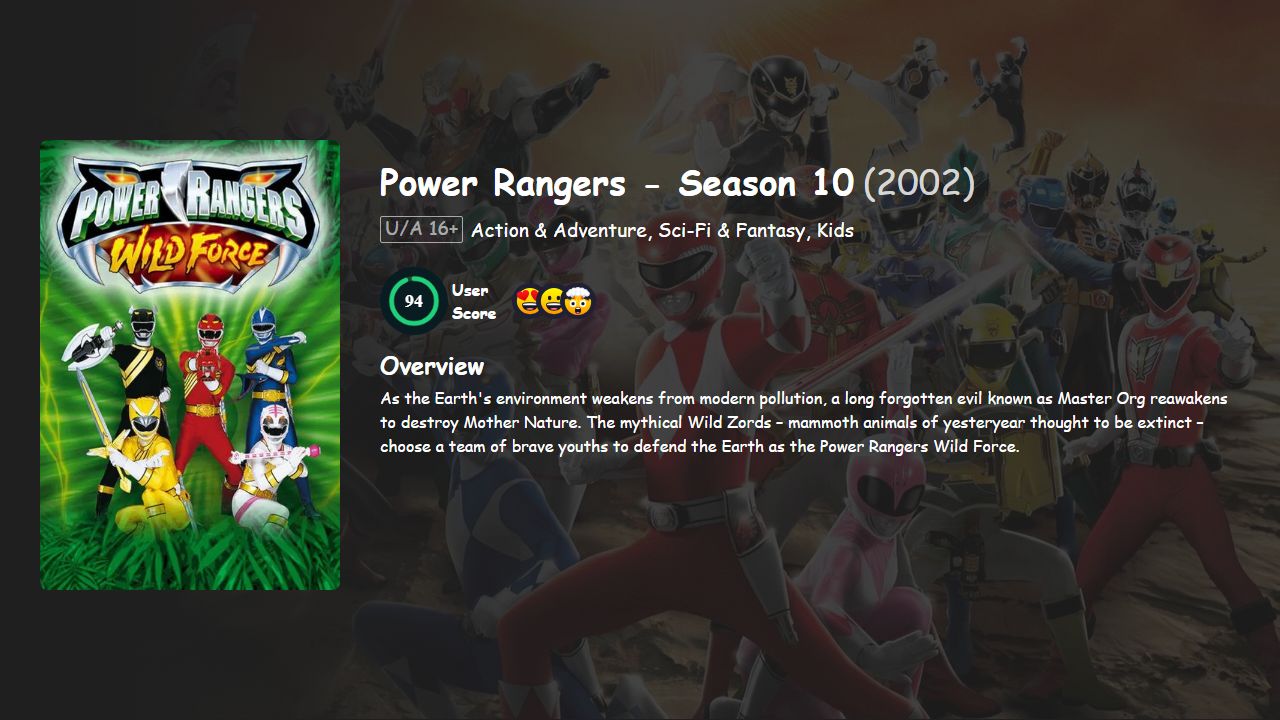 Power Rangers Season 10 English Dubbed