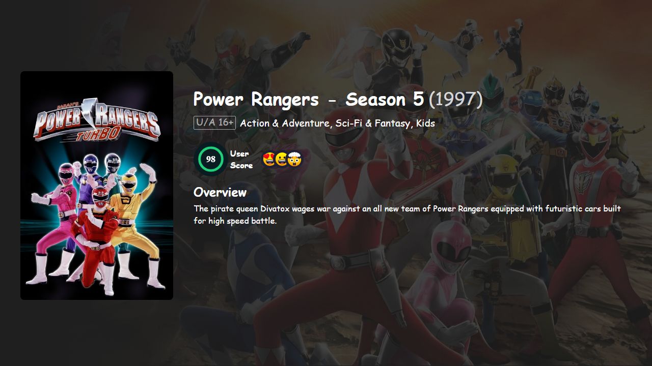 Power Rangers Season 5 Hindi-English Dubbed