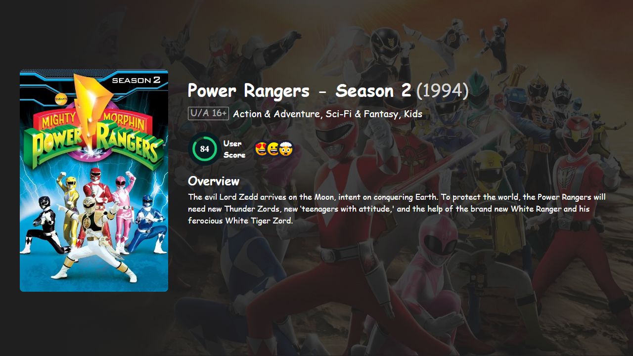 Power Rangers Season 2 English Dubbed