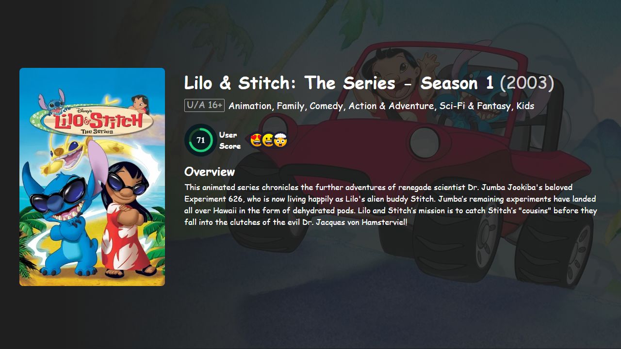 Lilo & Stitch: The Series Season 1 Hindi-English Dubbed