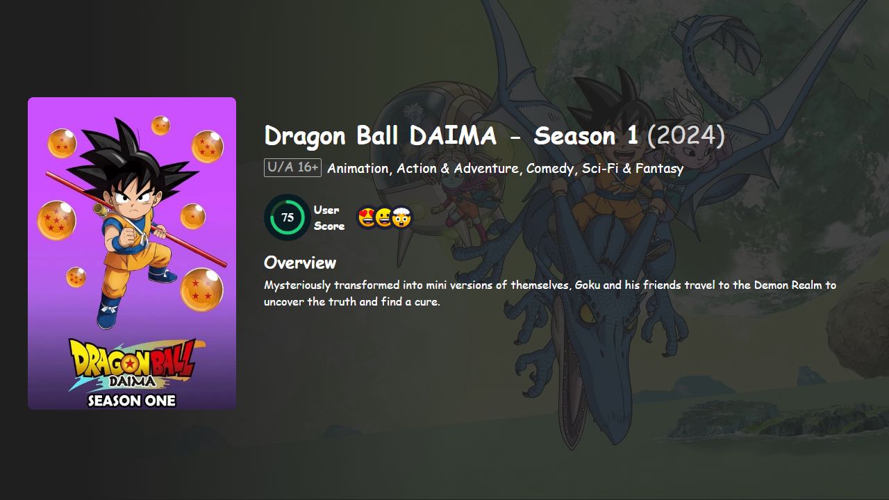 Dragon Ball DAIMA Season 1 Hindi-Telugu-Tamil-Japanese Dubbed