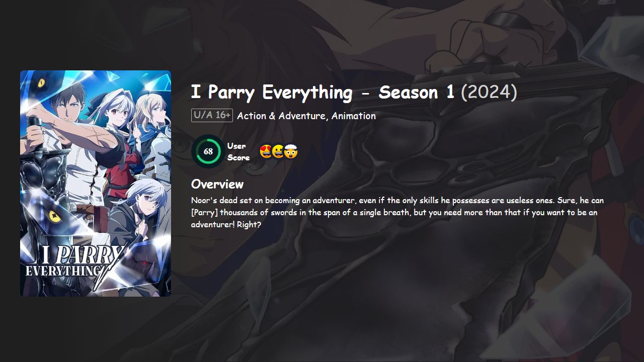 I Parry Everything Season 1 Hindi-English-Japanese Dubbed