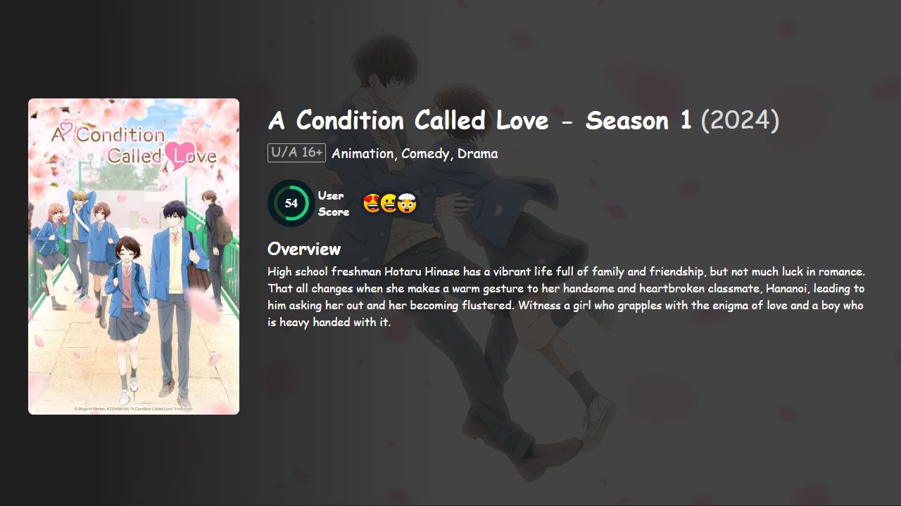 A Condition Called Love Season 1 Hindi-English-Japanese Dubbed