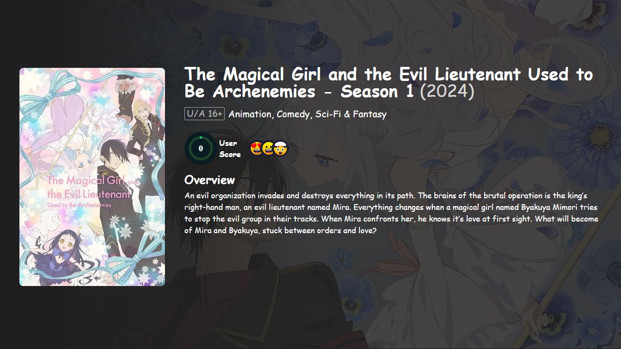 The Magical Girl and the Evil Lieutenant Used to Be Archenemies Season 1 Hindi-Telugu-Tamil-Kannada-Japanese Dubbed