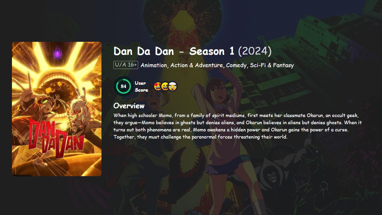 Dan Da Dan Season 1 Hindi-Telugu-Tamil-English-Japanese Dubbed
