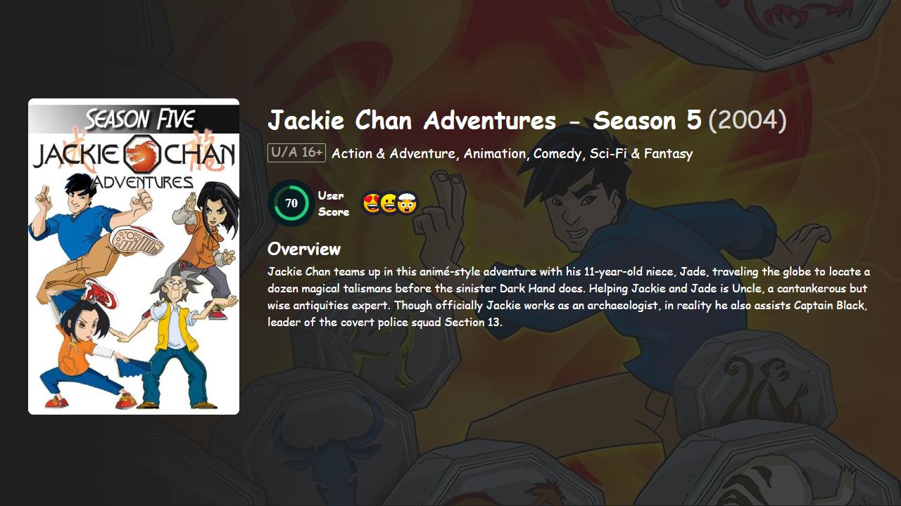 Jackie Chan Adventures Season 5 Hindi-Telugu-Tamil-English Dubbed