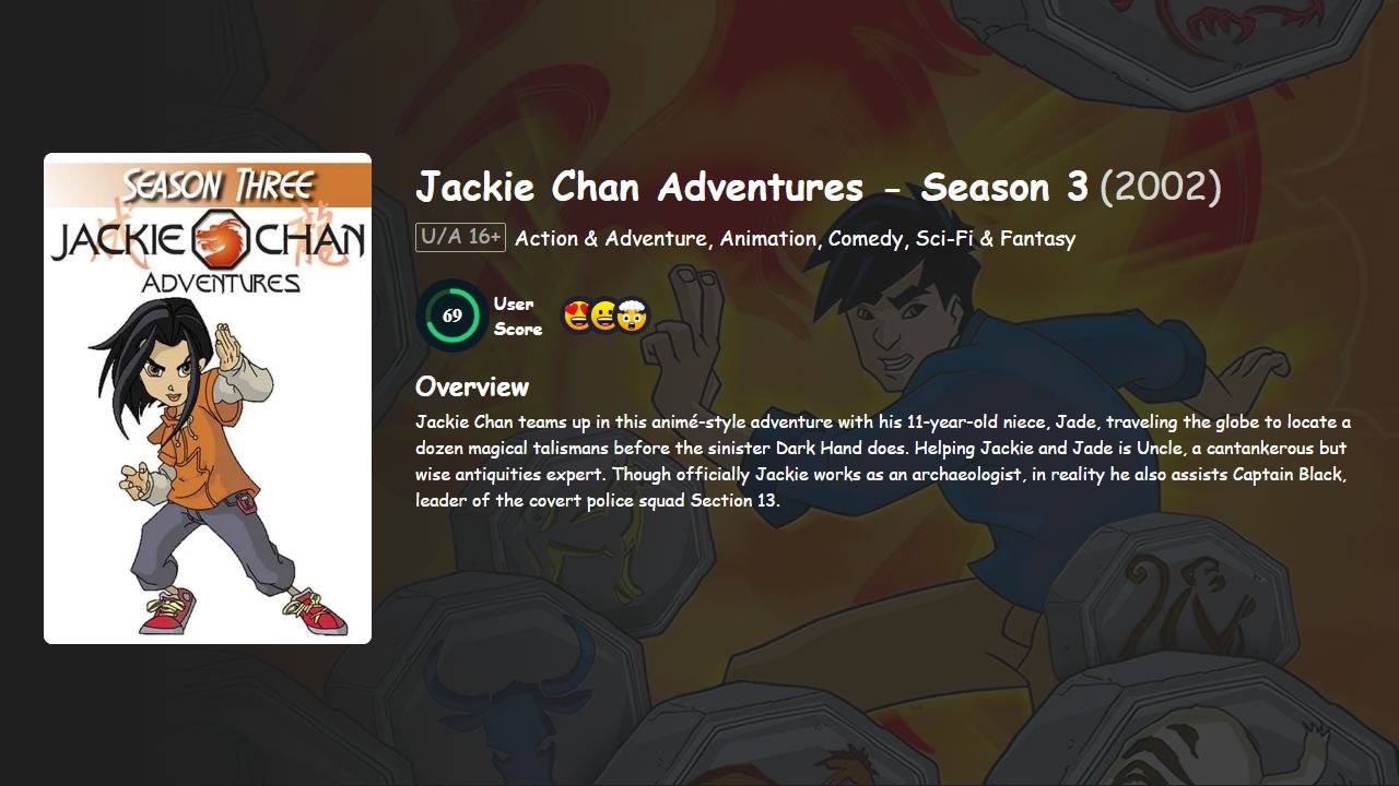 Jackie Chan Adventures Season 3 Hindi-Telugu-English Dubbed