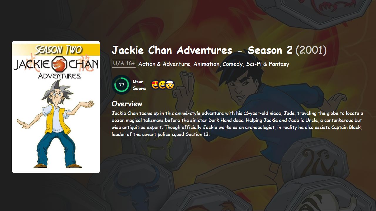 Jackie Chan Adventures Season 2 Hindi-Telugu-Tamil-English Dubbed