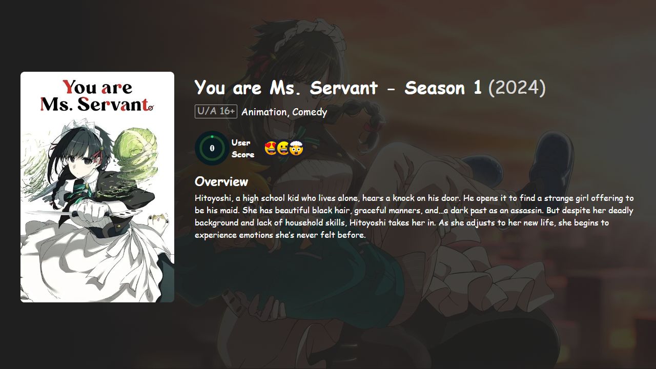 You are Ms. Servant Season 1 Hindi-Telugu-Tamil-English-Japanese Dubbed