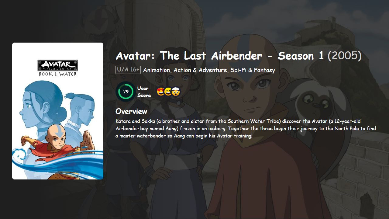 Avatar: The Last Airbender Season 1 Hindi-Telugu-Tamil-Malayalam-English Dubbed