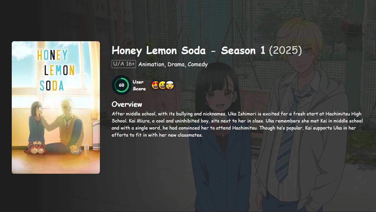 Honey Lemon Soda Season 1 English-Japanese Dubbed
