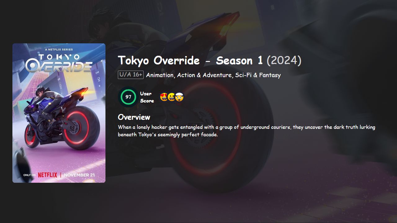 Tokyo Override Season 1 English-Japanese Dubbed