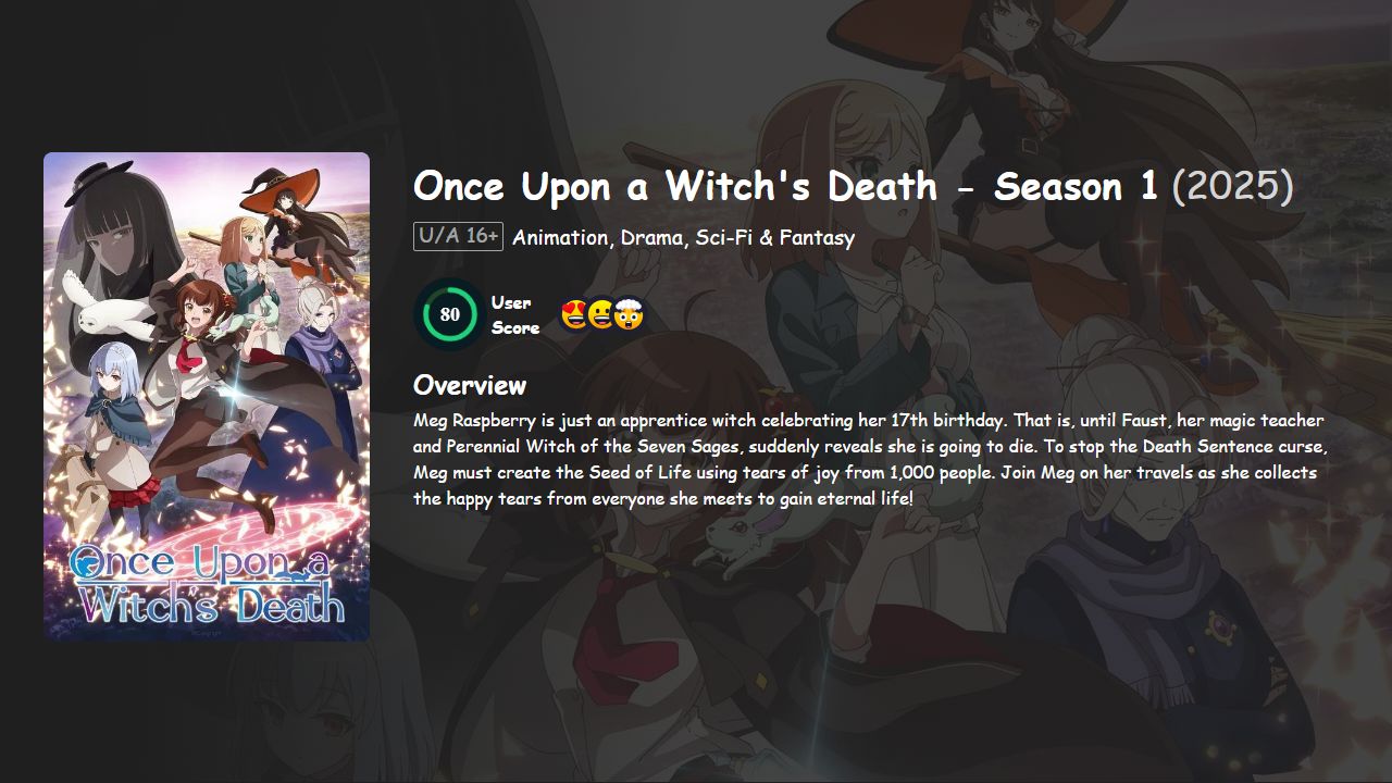 Once Upon a Witch’s Death Season 1 Hindi-English-Japanese Dubbed