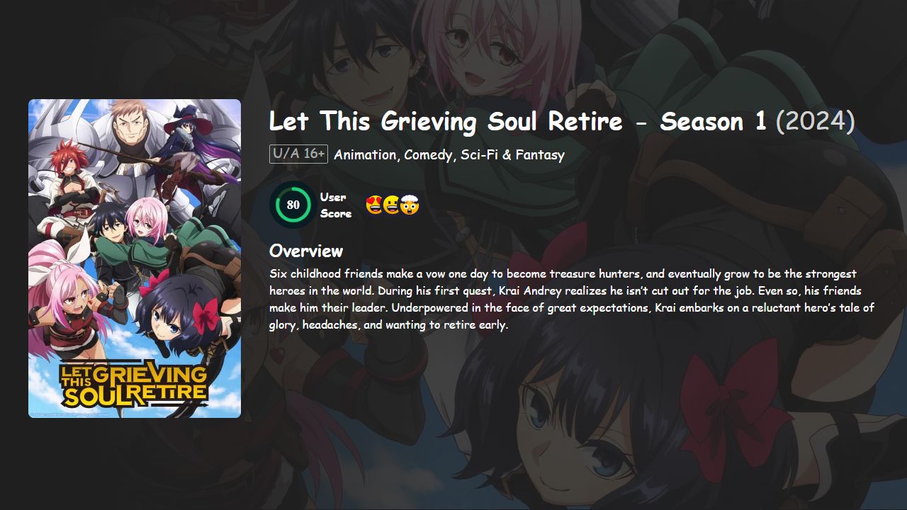 Let This Grieving Soul Retire Season 1 Hindi-Telugu-Tamil-Kannada-Japanese Dubbed