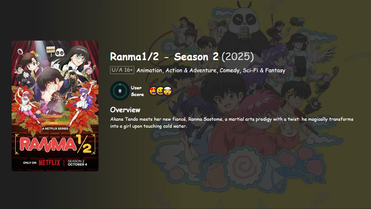 Ranma1/2 Season 2 Hindi-English-Japanese Dubbed