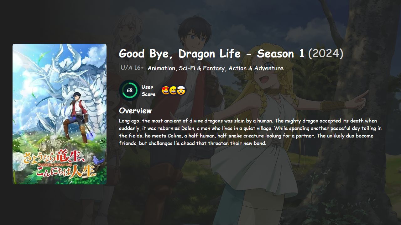 Good Bye, Dragon Life Season 1 Hindi-Telugu-Tamil-Japanese Dubbed