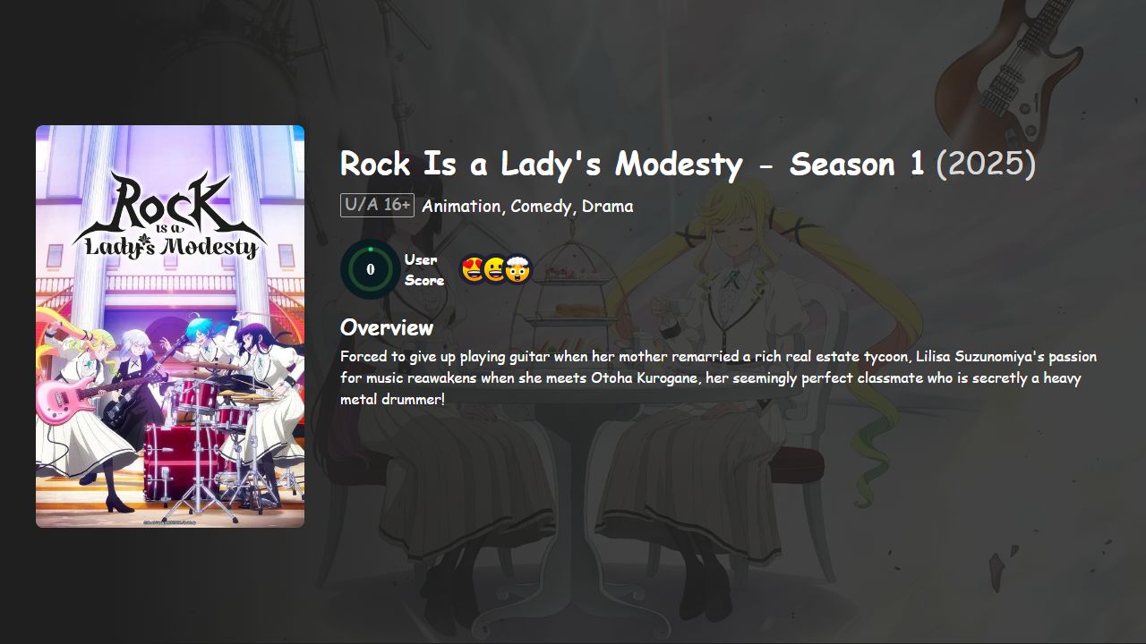 Rock Is a Lady’s Modesty Season 1 Japanese Dubbed