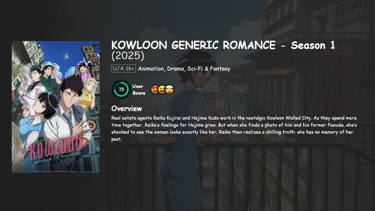 KOWLOON GENERIC ROMANCE Season 1 English-Japanese Dubbed