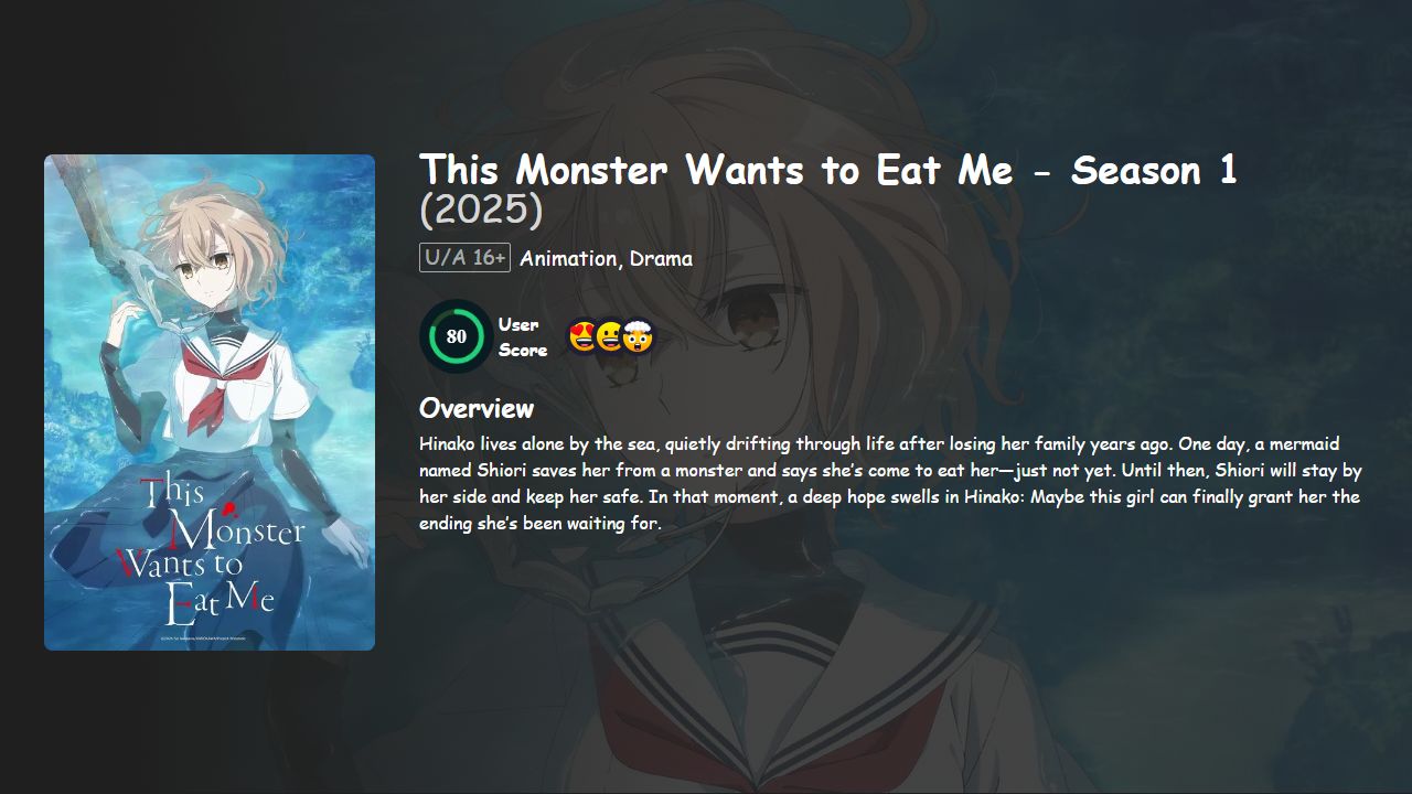 This Monster Wants to Eat Me Season 1 Japanese Dubbed