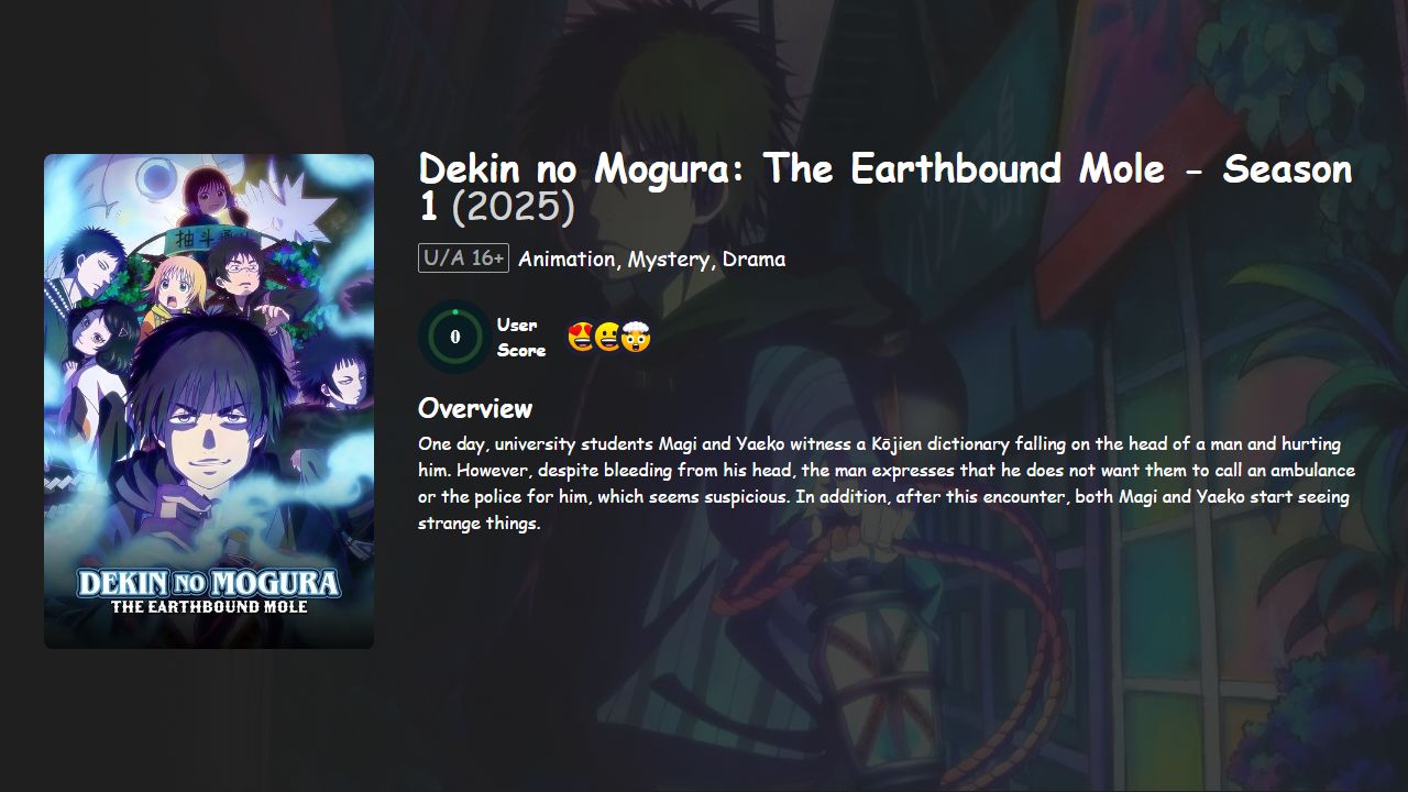 Dekin no Mogura: The Earthbound Mole Season 1 Hindi-Japanese Dubbed