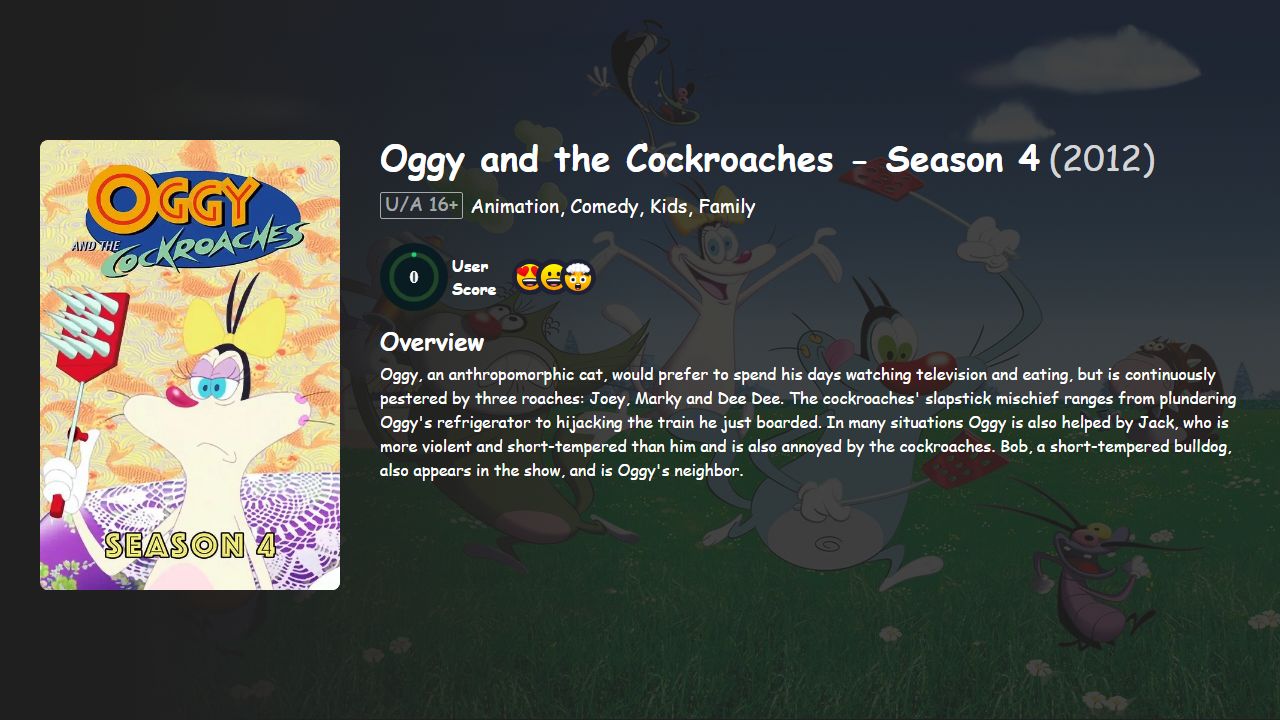 Oggy and the Cockroaches Season 4 Hindi Dubbed