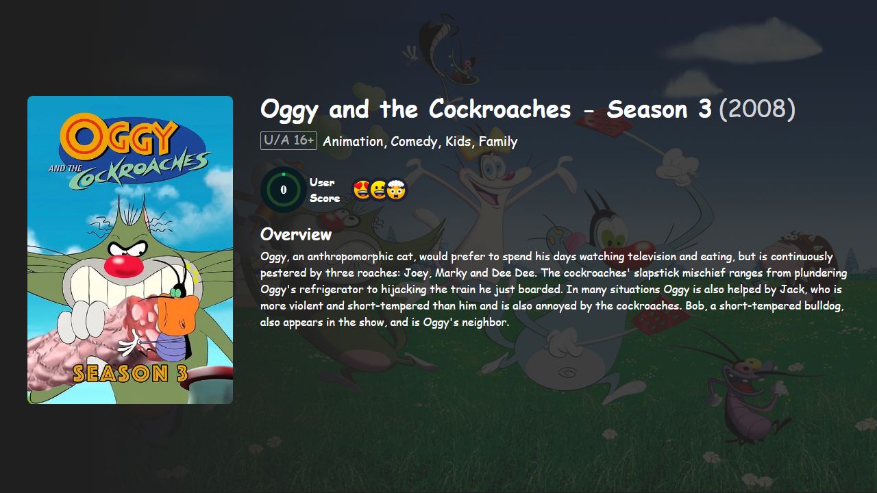 Oggy and the Cockroaches Season 3 Hindi-English Dubbed