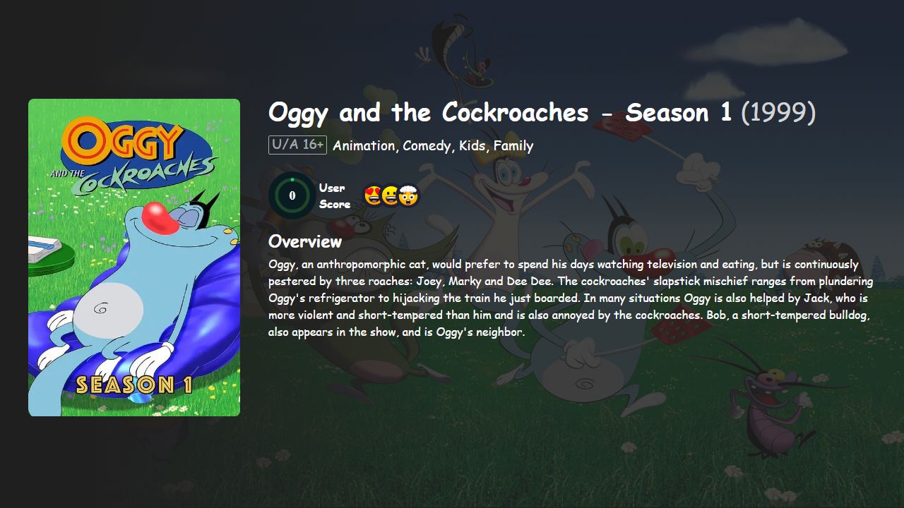 Oggy and the Cockroaches Season 1 Hindi Dubbed