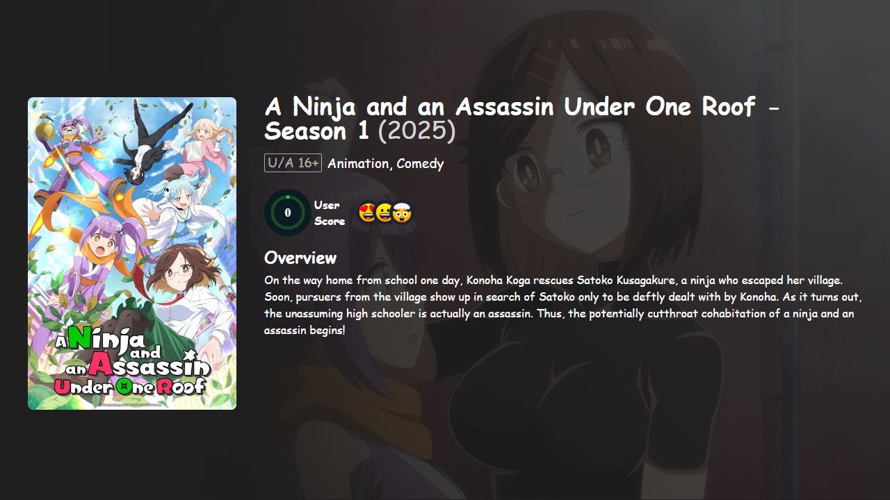 A Ninja and an Assassin Under One Roof Season 1 Japanese Dubbed