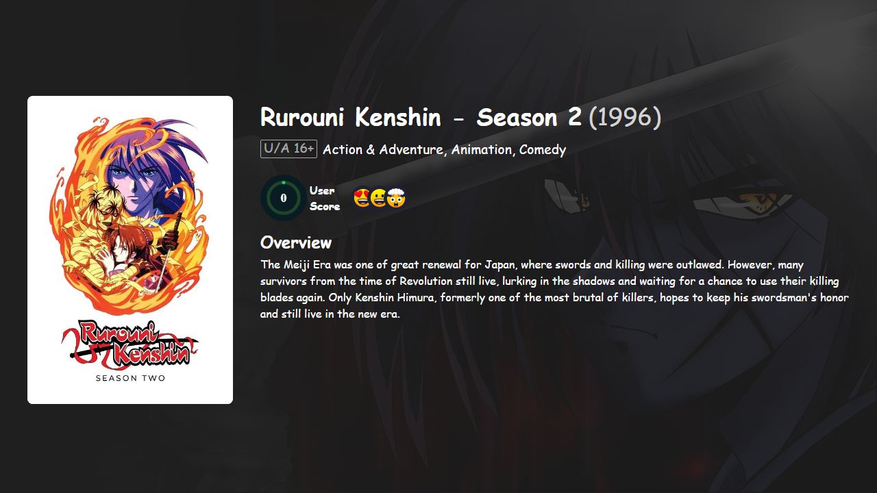 Rurouni Kenshin Season 2 Hindi-English-Japanese Dubbed
