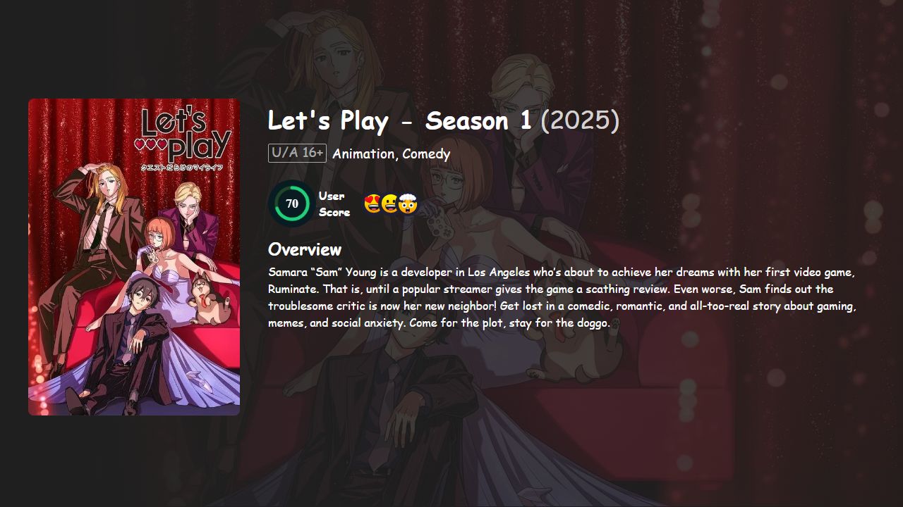 Let’s Play Season 1 Hindi-Telugu-Tamil-English-Japanese Dubbed