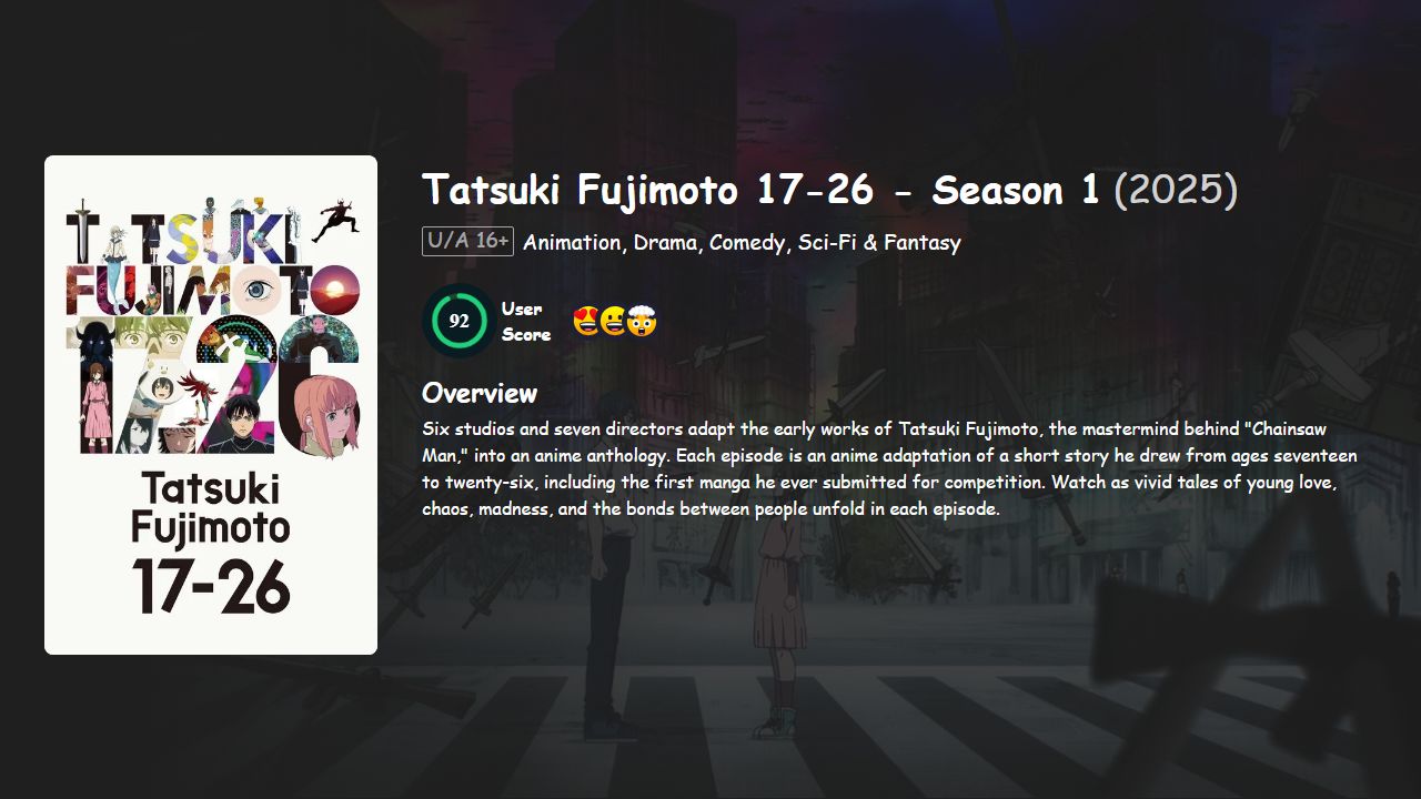 Tatsuki Fujimoto 17-26 Season 1 Hindi-English-Japanese Dubbed