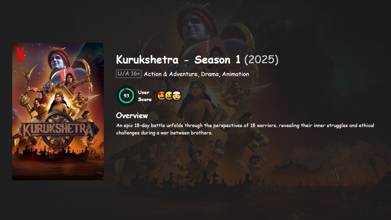 Kurukshetra Season 1 Hindi-Telugu-Tamil-Kannada-Malayalam-English Dubbed
