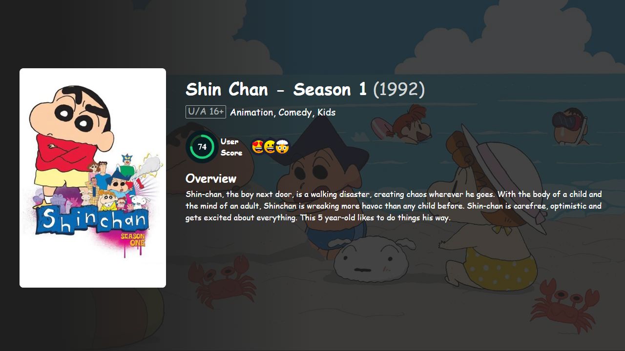 Shin Chan Season 1 Hindi-Telugu-Tamil-Bengali-Malayalam-Japanese Dubbed